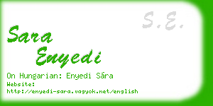 sara enyedi business card